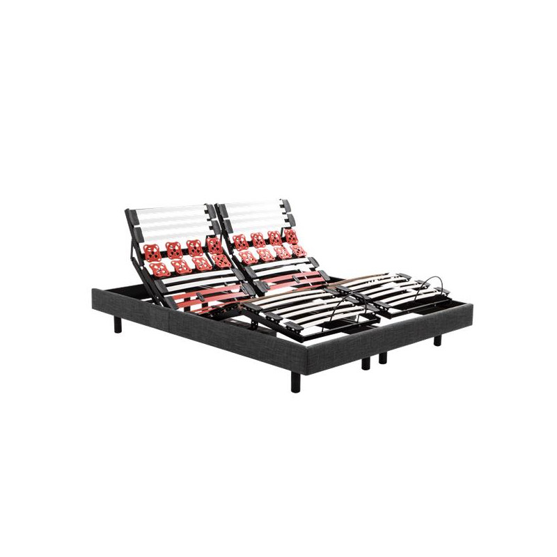 EPEDA SOMMIER RELAXATION RELAX ESCAPADE CHINE GRIS FONCE 2x80x200