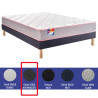 MERINOS Pack matelas + sommier AU LIT Chiné gris anthracite 140x190cm