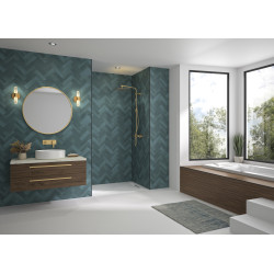 Panneau mural Kinewall Zellige lagon chevrons