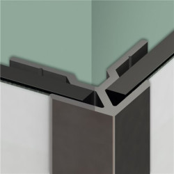 Panneau mural Kinewall Argent brillant - L angle sortant