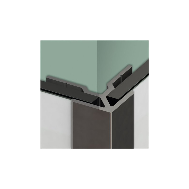 Panneau mural Kinewall Argent brillant - L angle sortant