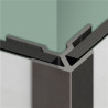 Panneau mural Kinewall Argent brillant - L angle sortant