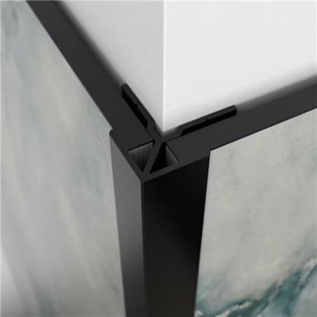 Panneau mural Kinewall Noir intense grainé - L angle sortant