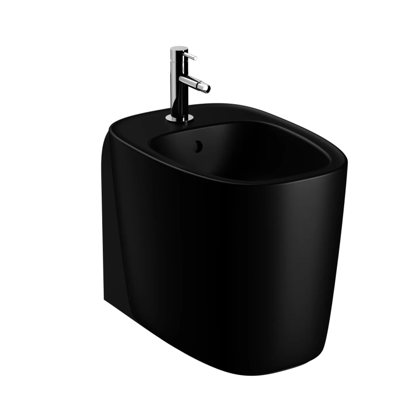 Bidet à poser VITRA Plural, 55 cm, noir mat, fixation cachée