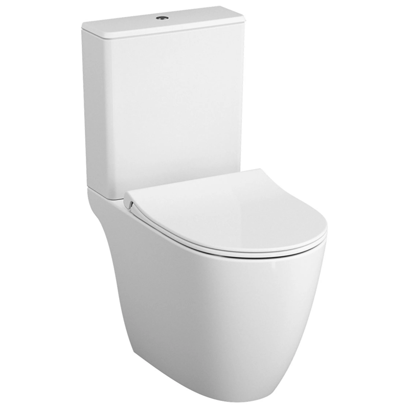 Pack WC à poser VITRA Sento sans bride, blanc brillant