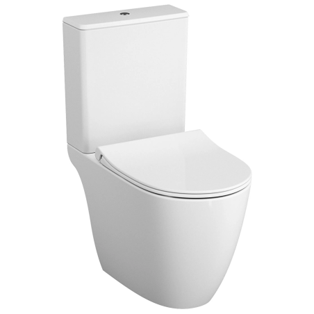 Pack WC à poser VITRA Sento sans bride, blanc brillant
