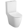 Pack WC à poser VITRA Sento sans bride, blanc brillant