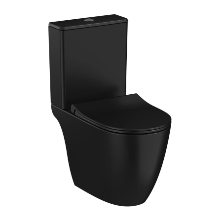 Pack WC à poser VITRA Sento sans bride, noir mat