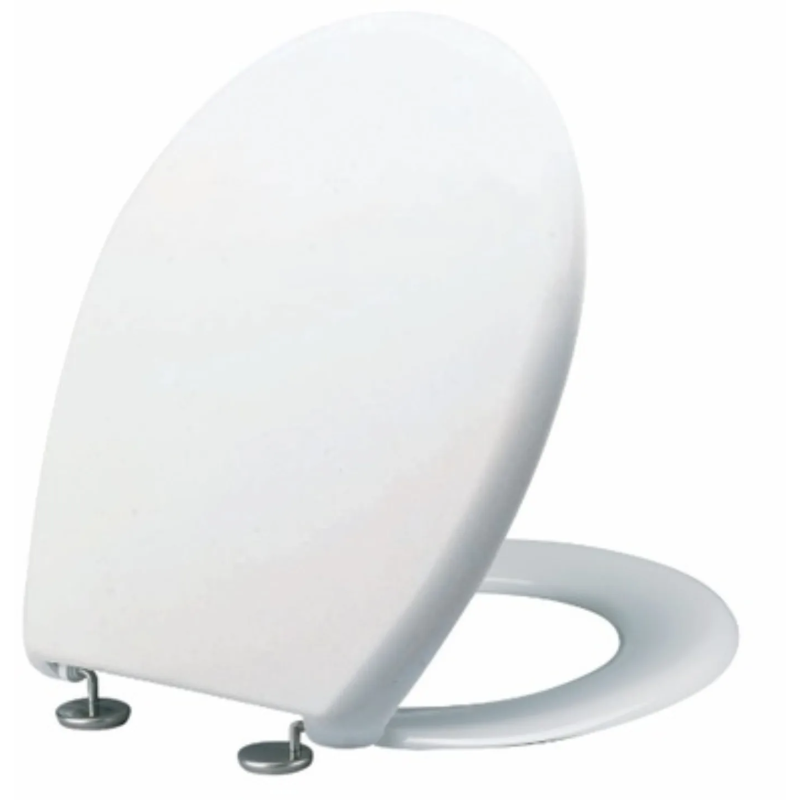 Abattant de WC DOMAO thermoplastique blanc NF, charnières inox réglables