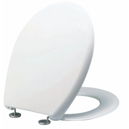 Abattant de WC DOMAO thermoplastique blanc NF, charnières inox réglables