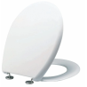 Abattant de WC DOMAO thermoplastique blanc NF, charnières inox réglables