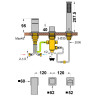 Mitigeur bain-douche 3 trous sur table pour vidage remplissage PLAZA