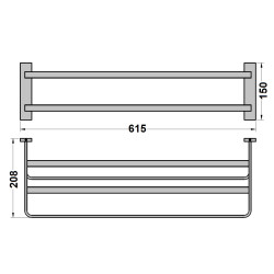 Porte-serviette double PLAZA