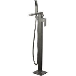 Colonne bain douche îlot par le sol PLAZA gun métal