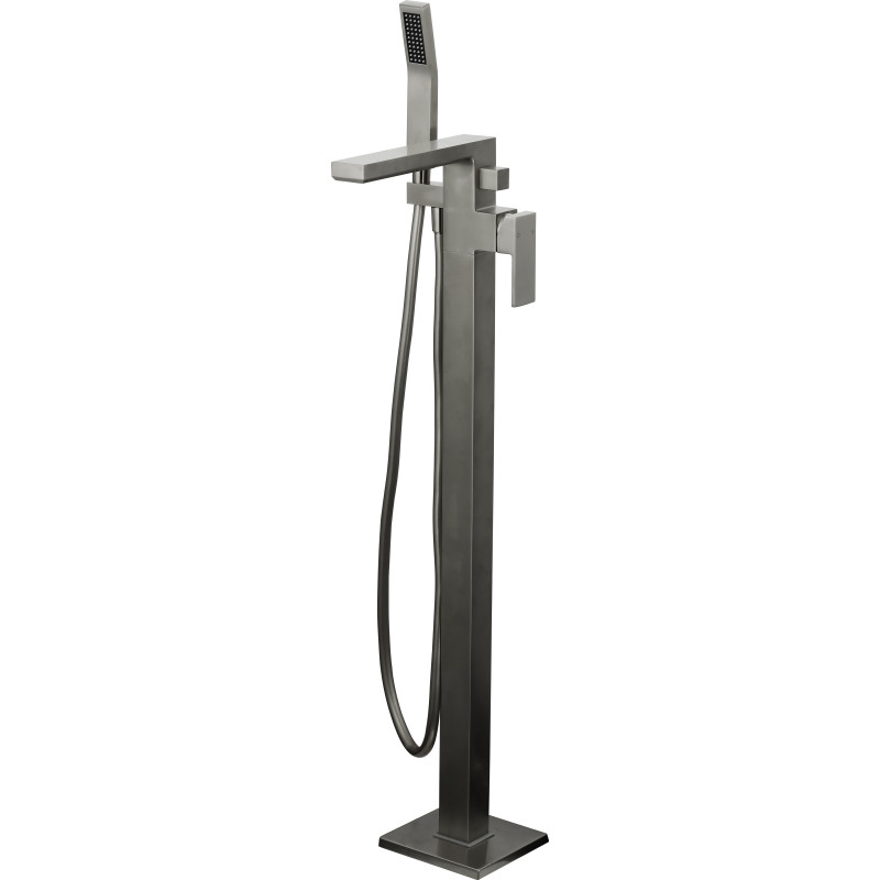 Colonne bain douche îlot par le sol PLAZA gun métal