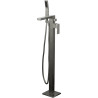 Colonne bain douche îlot par le sol PLAZA gun métal
