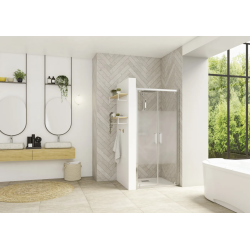 Porte de douche en niche SMART DESIGN 2P avec seuil