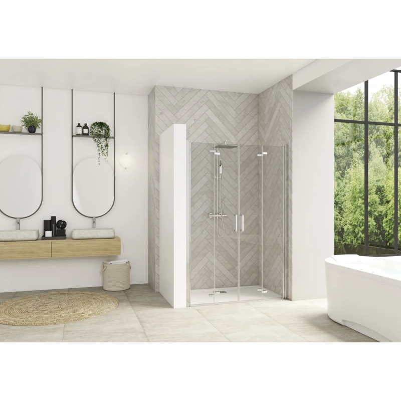 Porte de douche en niche SMART DESIGN S XXL sans seuil