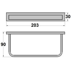 Petit porte-serviette simple PLAZA
