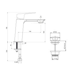 Mitigeur lavabo VENTI
