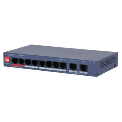 DAHUA Switch manageable - 10 Ports (8 POE + 2 Gigabit) - Ports Hi-POE 90 W - *