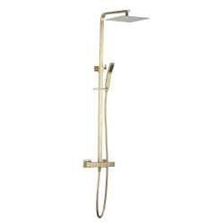 Colonne douche thermostatique PLAZA laiton brossé