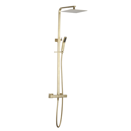 Colonne douche thermostatique PLAZA laiton brossé
