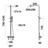 Colonne douche thermostatique PLAZA laiton brossé