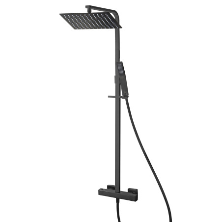 Colonne douche thermostatique PLAZA PVD noir mat