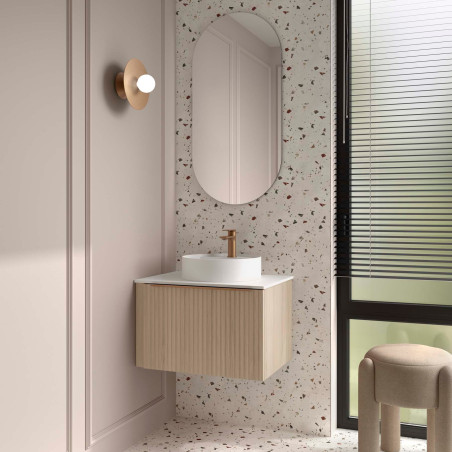 Meuble BIBA 1 tiroir + 1 tiroir intérieur - 60 à 100 cm, 11 coloris