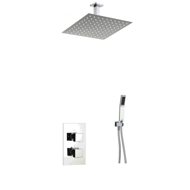 Formule douche encastrée mural thermostatique plafonnier PLAZA
