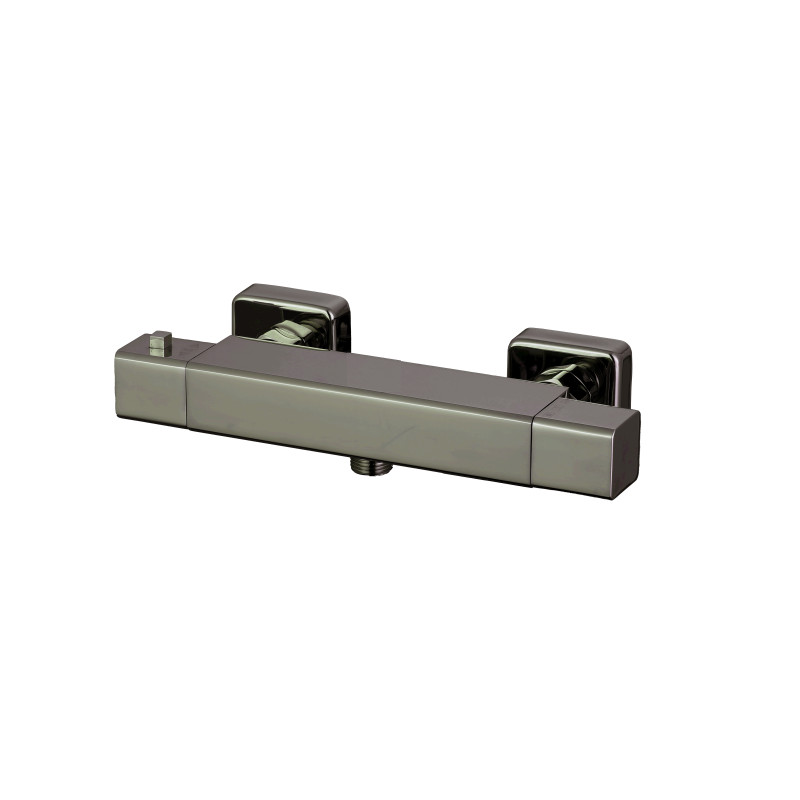 Mitigeur douche thermostatique PLAZA PVD gun métal