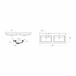 Vasque Toscana double - 2 configurations