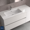 Plan vasque CONSTANZA coquette à droite - 910 à 1210 mm, 2 finitions