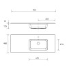 Plan Vasque Vilna coquette gauche - 5 configurations