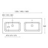 Plan Vasque Vilna double - 3 configurations