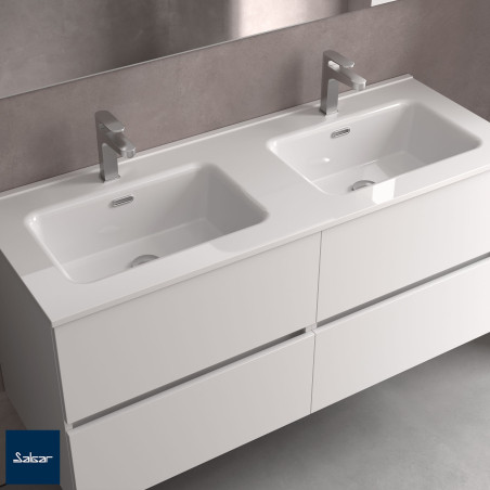 Plan vasque CONSTANZA double - 1210 et 1400 mm, 4 finitions