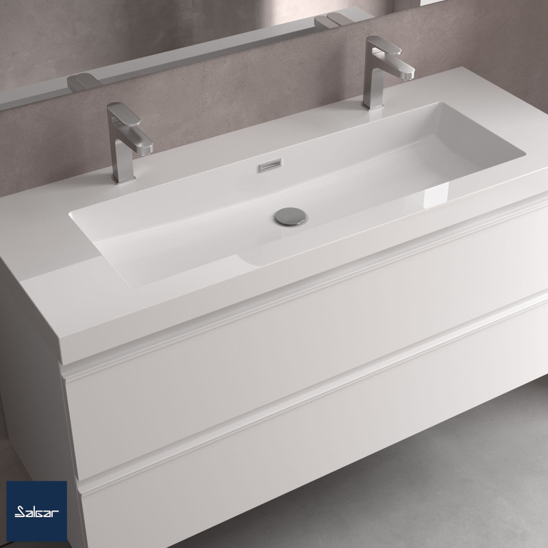 Vasque Toscana 1200 Minéral Blanc