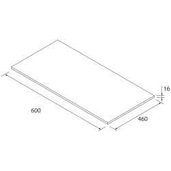 Plan de toilette épaisseur 16 mm - 600 à 1400 mm, 6 finitions