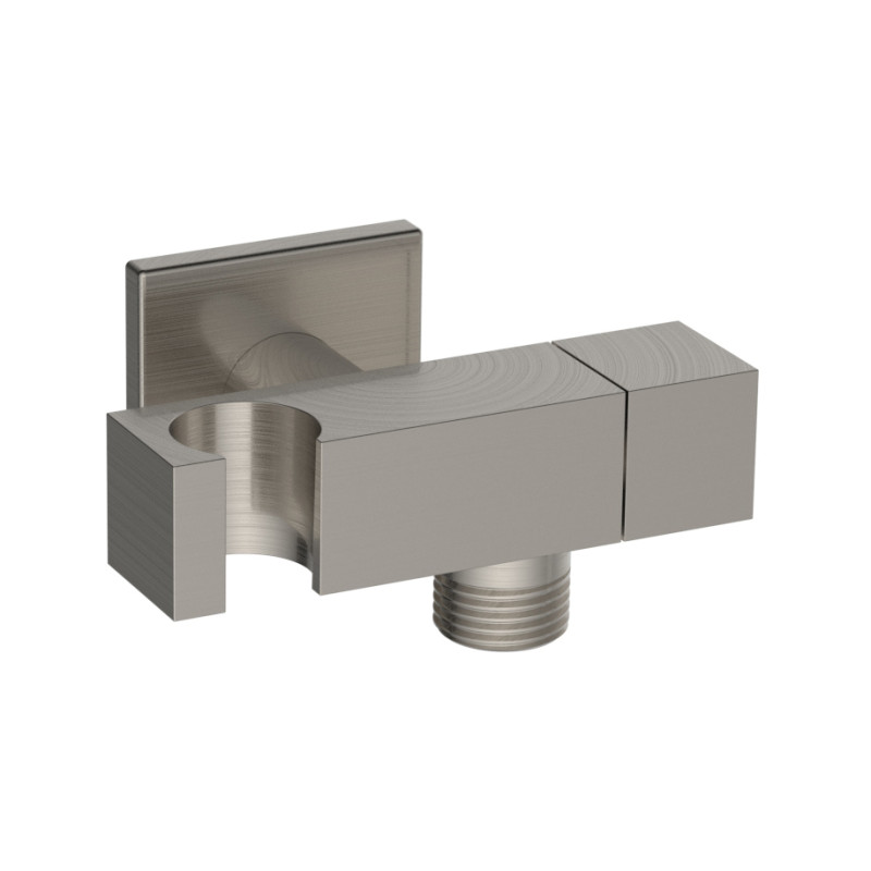 Applique murale avec robinet d'arrêt carrée gris acier