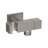 Applique murale avec robinet d'arrêt carrée gris acier
