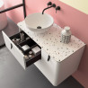 Meuble UNIIQ 1 porte 2 tiroirs - 90 à 120 cm, 11 coloris, droite/gauche