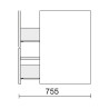 Meuble UNIIQ 1 porte 2 tiroirs - 90 à 120 cm, 11 coloris, droite/gauche