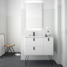 Meuble UNIIQ 1 porte 2 tiroirs - 90 à 120 cm, 11 coloris, droite/gauche