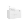 Meuble UNIIQ 1 porte 2 tiroirs - 90 à 120 cm, 11 coloris, droite/gauche