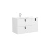 Meuble UNIIQ 1 porte 2 tiroirs - 90 à 120 cm, 11 coloris, droite/gauche