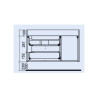 Meuble UNIIQ 1 porte 2 tiroirs - 90 à 120 cm, 11 coloris, droite/gauche