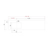 Plan COMPAKT 46 - 1 grande vasque intégrée - 700 à 2500 mm, 5 finitions