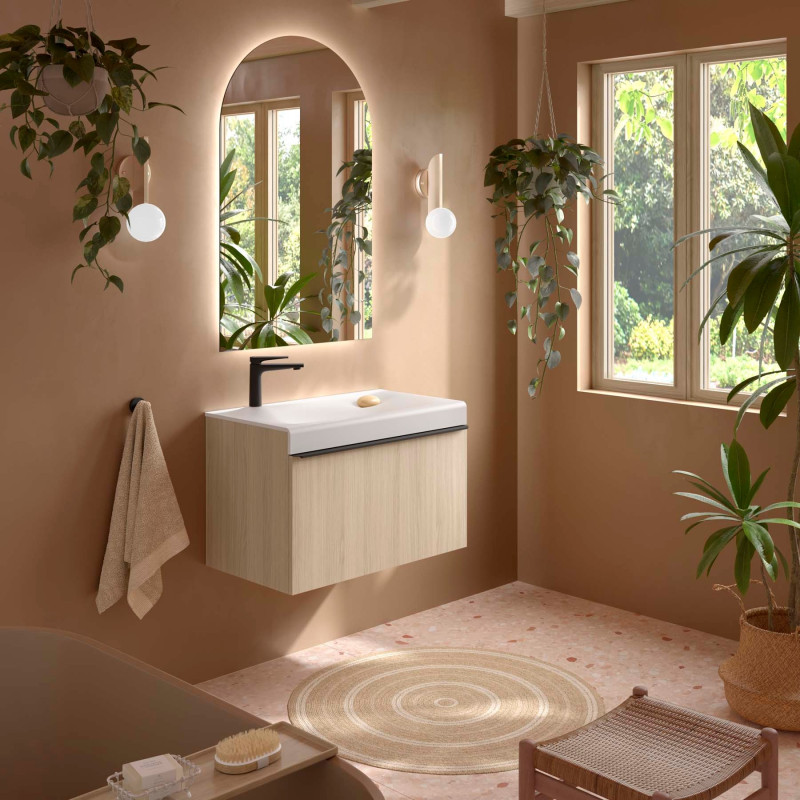 Meuble OCEAN 1 tiroir + tiroir intérieur - 80 à 100 cm, 4 coloris