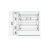 Meuble FUSSION LINE faible profondeur 40 cm 2 tiroirs - 50 à 70 cm, 5 coloris